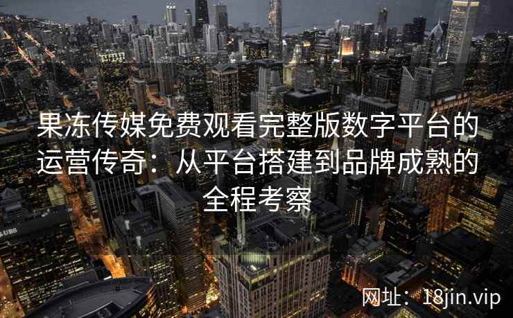 果冻传媒免费观看完整版数字平台的运营传奇：从平台搭建到品牌成熟的全程考察