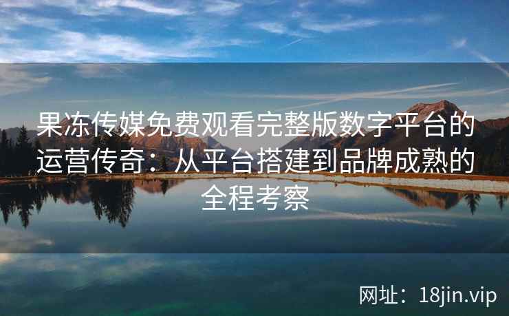 果冻传媒免费观看完整版数字平台的运营传奇：从平台搭建到品牌成熟的全程考察