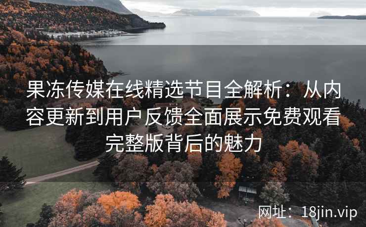 果冻传媒在线精选节目全解析：从内容更新到用户反馈全面展示免费观看完整版背后的魅力